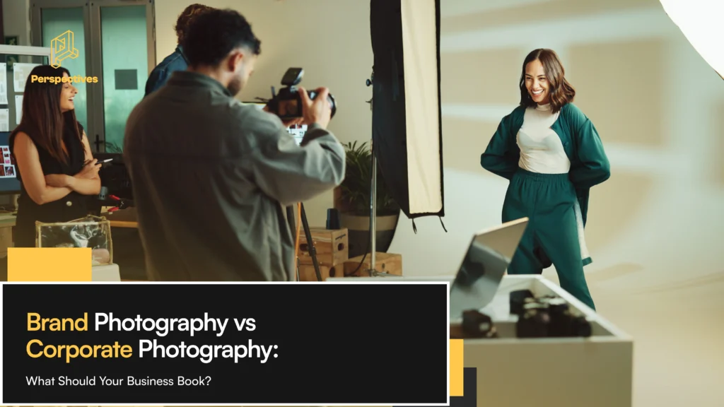 Brand photography vs corporate photography explained, so you know exactly which commercial photography your business needs to book.