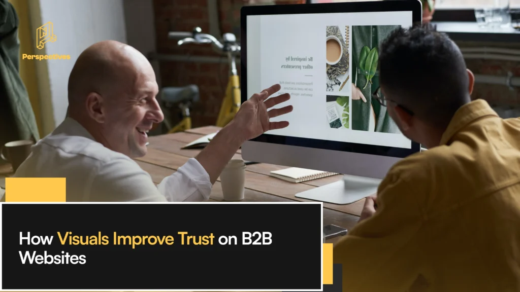 B2B website photography comparison showing generic stock imagery versus professional brand visuals